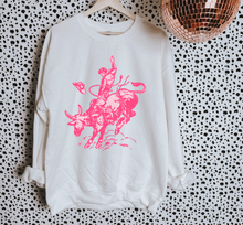 Load image into Gallery viewer, Pink Bull Rider TEE, CREWNECK or QUARTER ZIP
