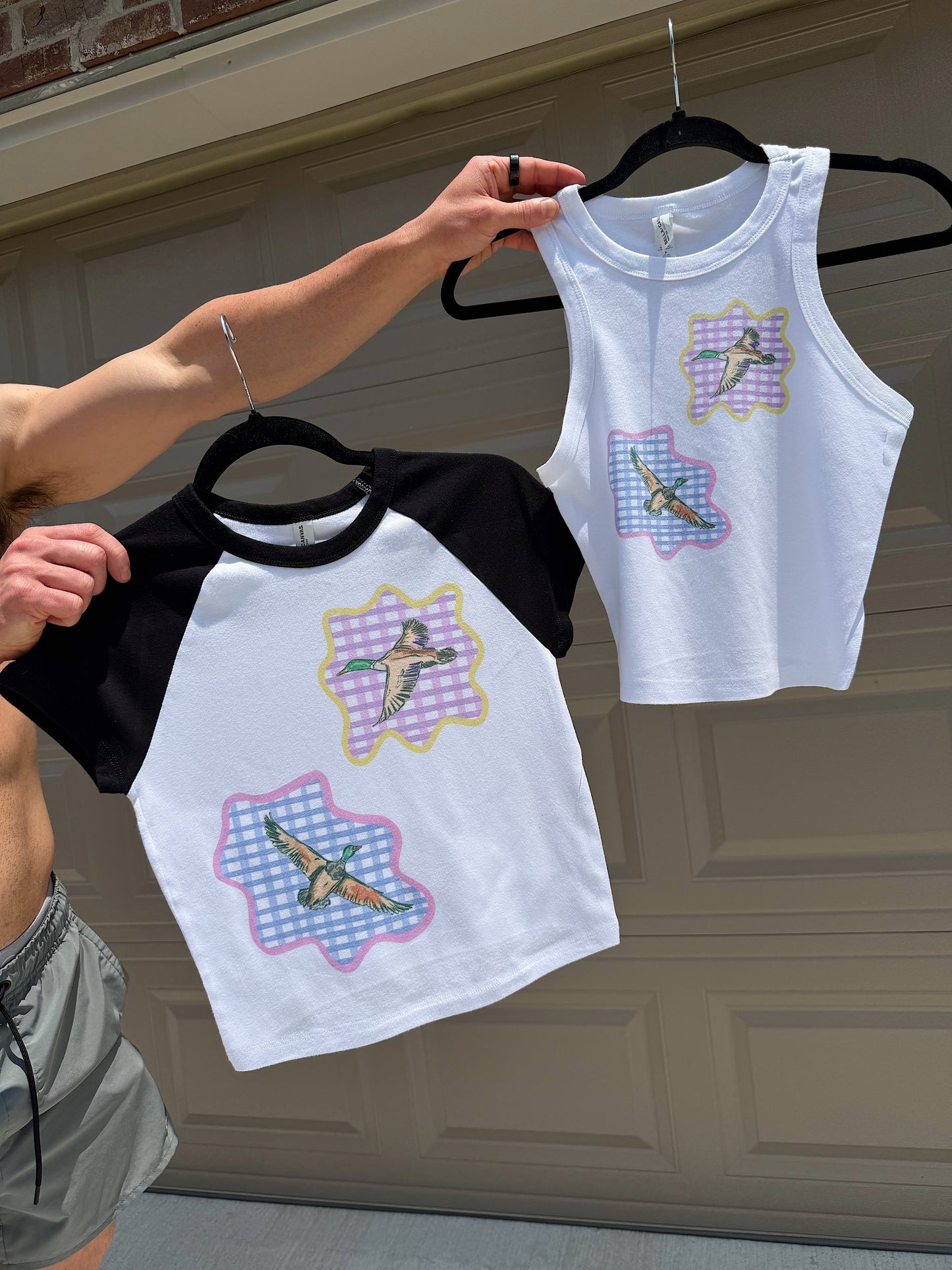 Gingham Mallards Baby Tee