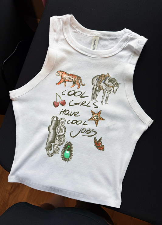 Cool Girls, Cool Jobs Cropped Tank