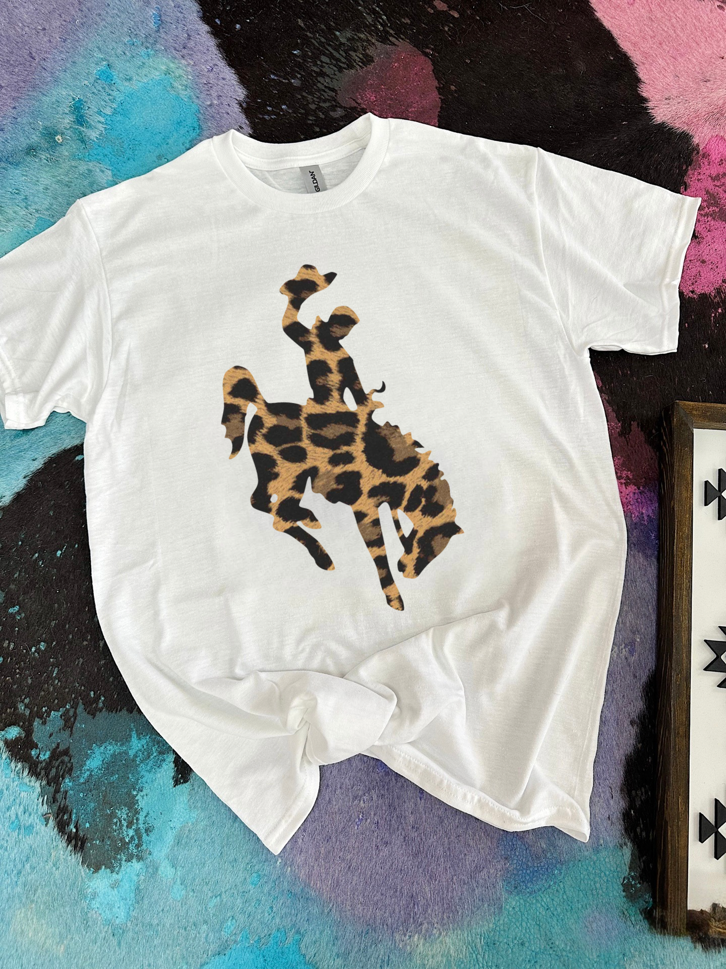 Leopard Cowboy TEE or CREWNECK