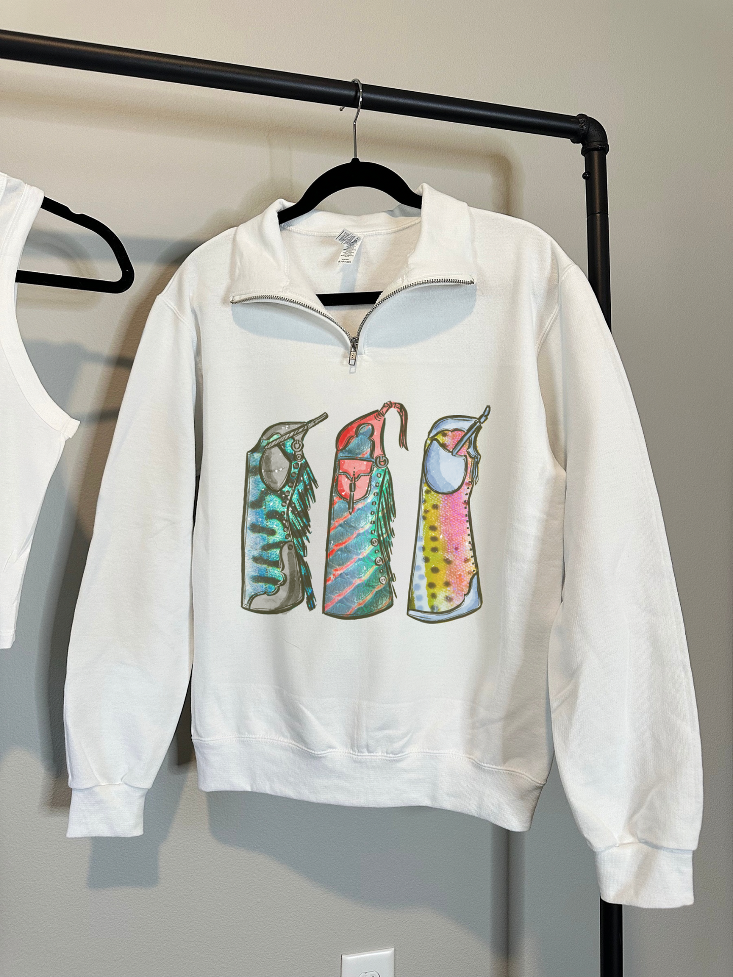 Fishie Print Chaps Quarter Zip