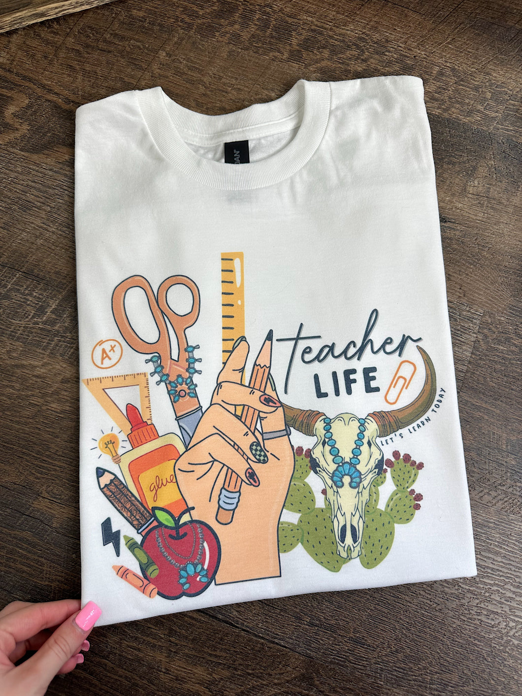 Western Teacher TEE, CREWNECK or QUARTER ZIP