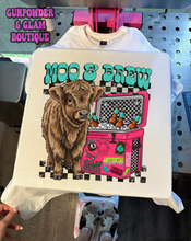 Load image into Gallery viewer, Moo &amp; Brew Tee or Crewneck
