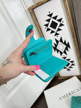 Load image into Gallery viewer, Tooled Turquoise Mini Wallet
