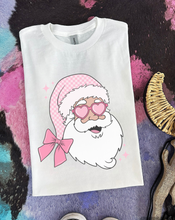Load image into Gallery viewer, Pink Santa Tee or Crewneck
