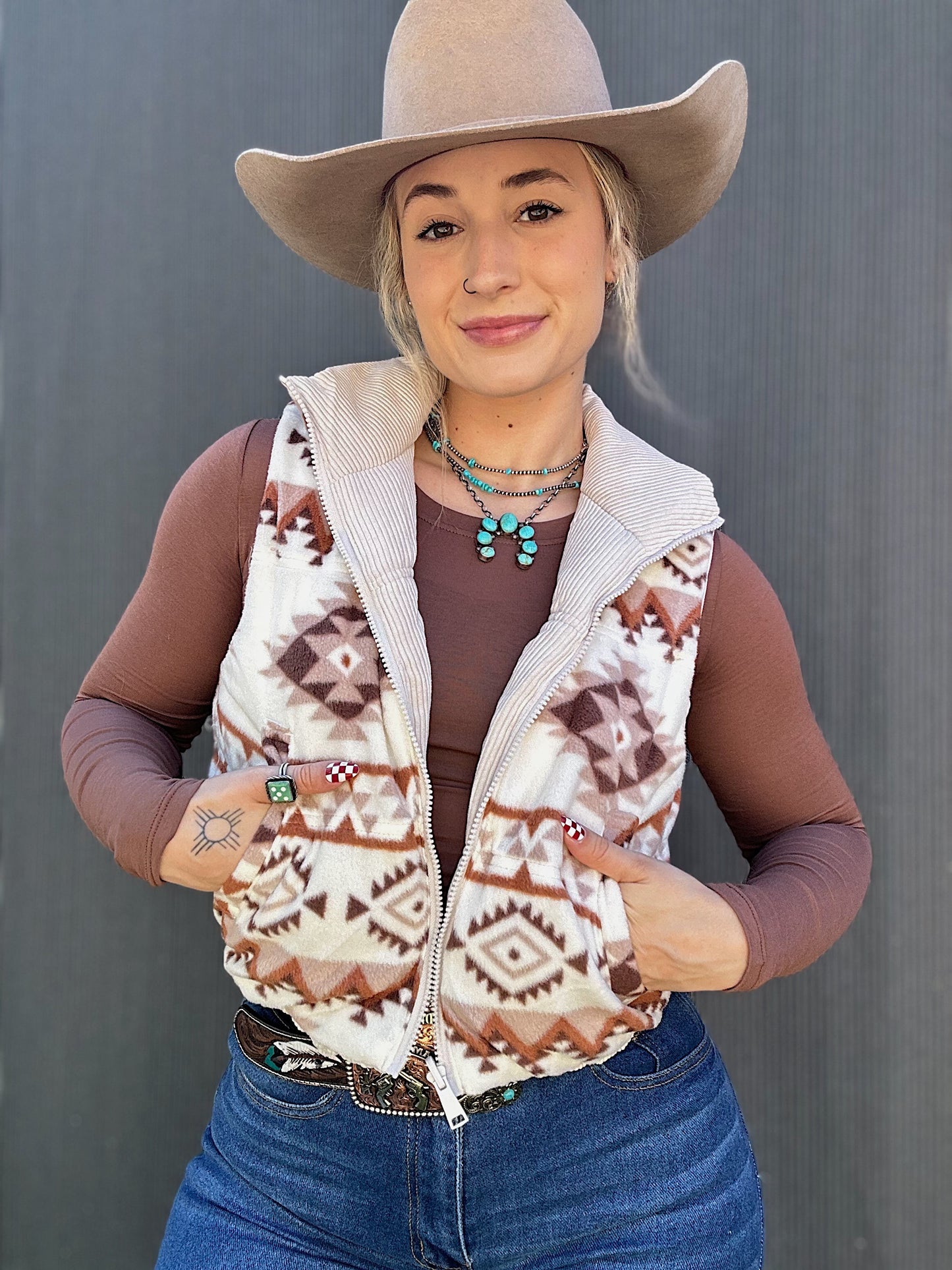 Reversible Aztec Vest