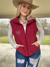 Load image into Gallery viewer, Maroon Boot Stitch Vest
