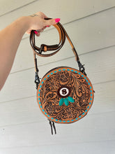 Load image into Gallery viewer, Tooled Leather 8 Ball Purse
