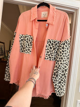 Load image into Gallery viewer, Pink Leopard Shacket Size Medium
