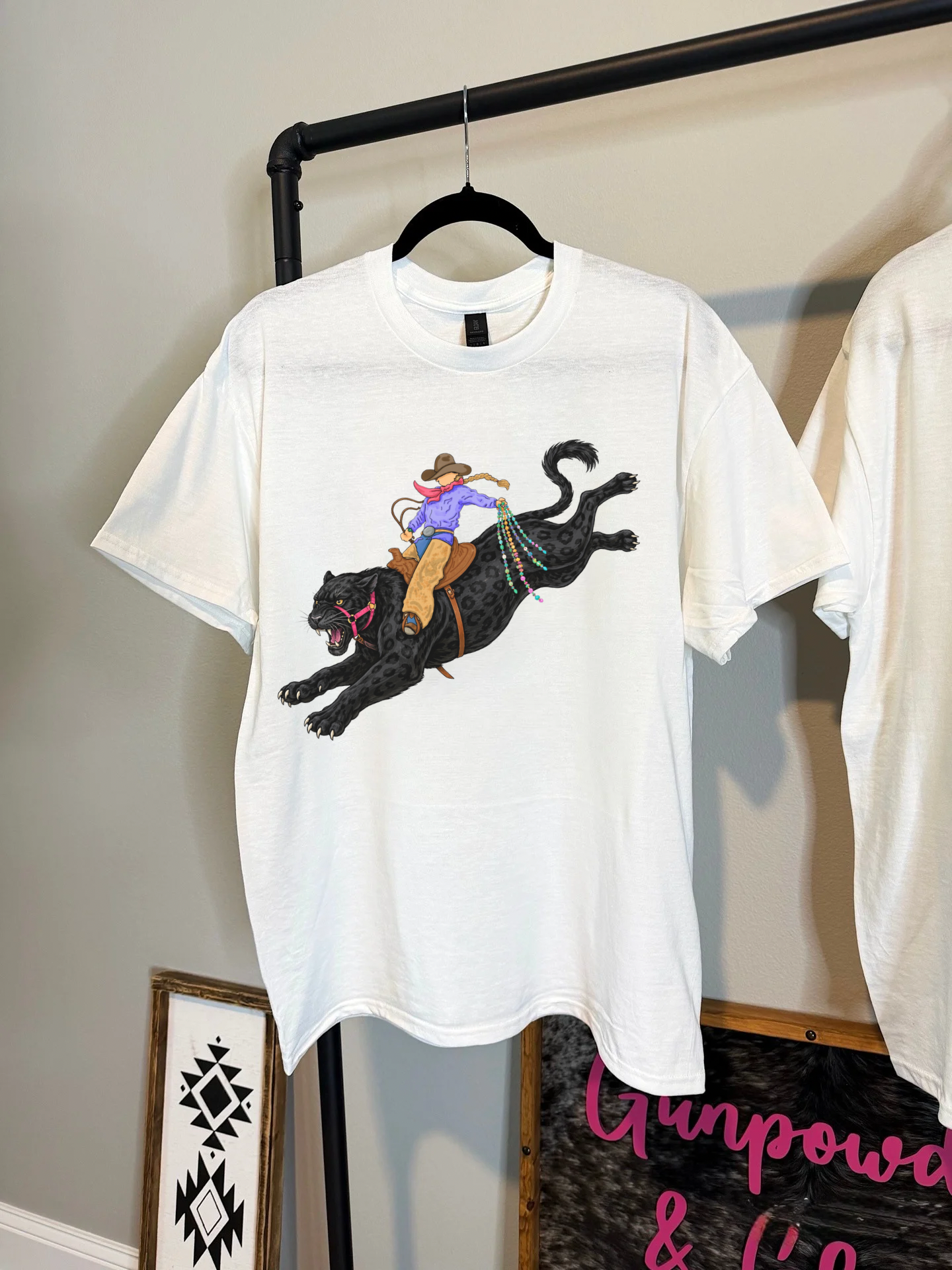 Panther Cowgirl TEE or CREWNECK