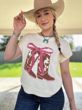 Load image into Gallery viewer, Boots &amp; Bows Sleeveless Sweater
