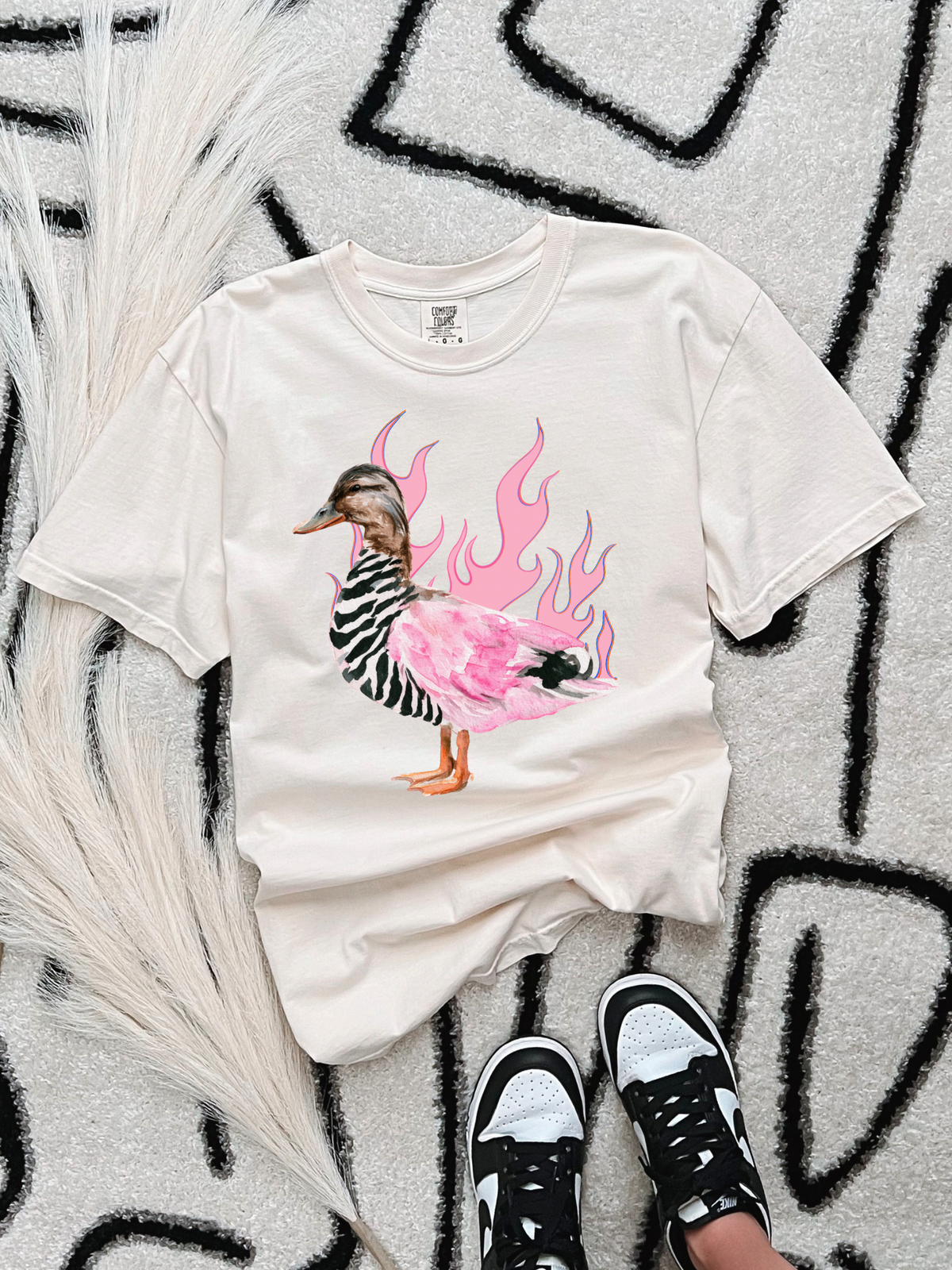 Pink Flame Mallard COMFORT COLORS TEE