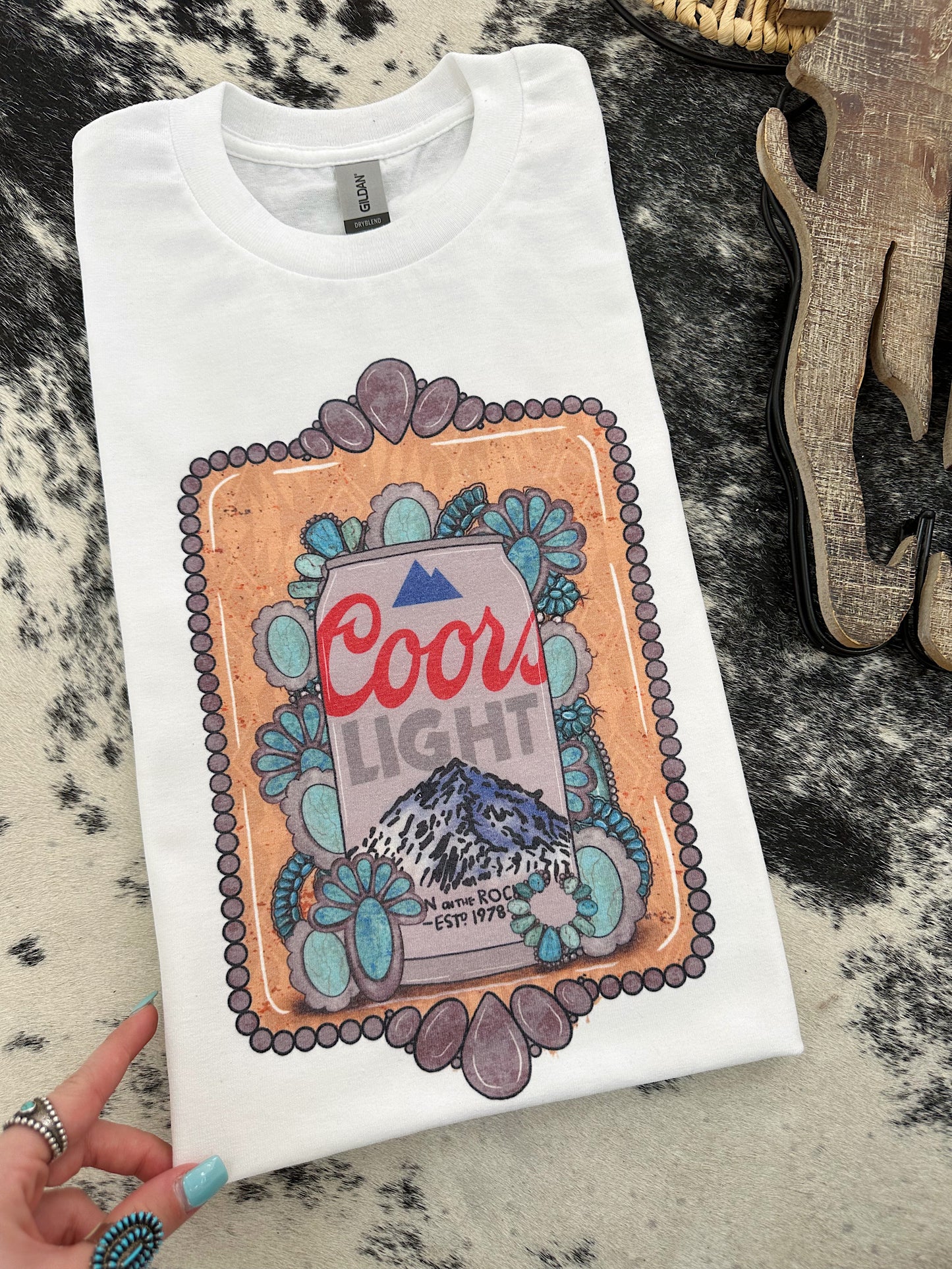 Beer & Turquoise TEE or CREWNECK