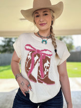 Load image into Gallery viewer, Boots &amp; Bows Sleeveless Sweater
