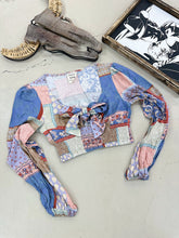 Load image into Gallery viewer, Patchwork Cropped Blouse
