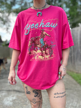 Load image into Gallery viewer, YeeHaw Oversized Tee (Hot Pink)
