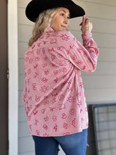 Load image into Gallery viewer, Pink Cattle Brand Shacket
