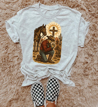Load image into Gallery viewer, Praying Cowboy TEE or CREWNECK
