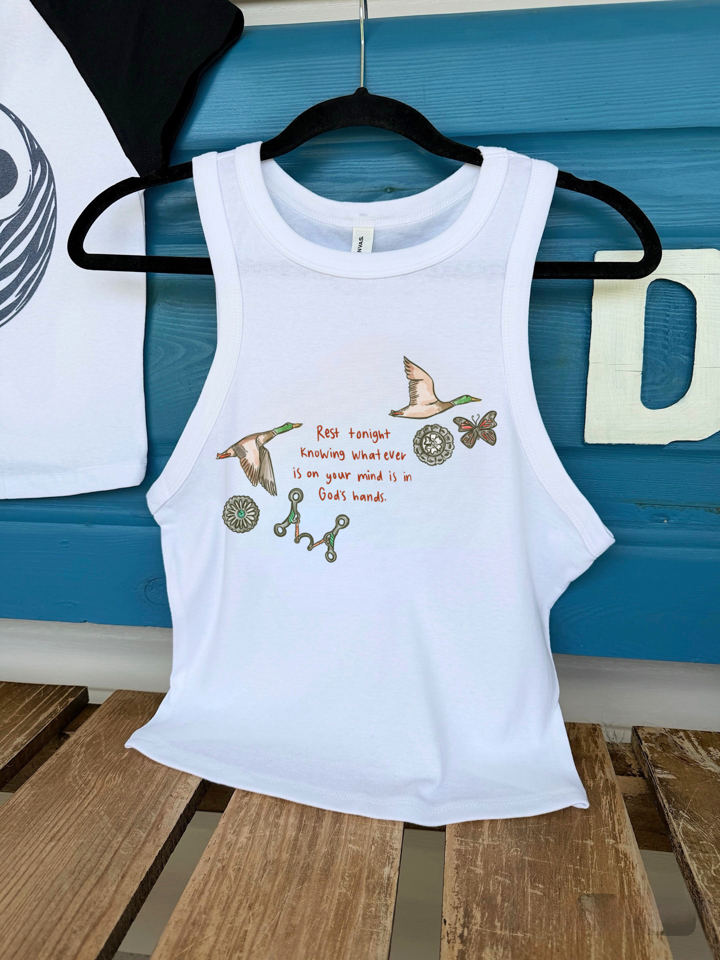 In God’s Hands Cropped Tank
