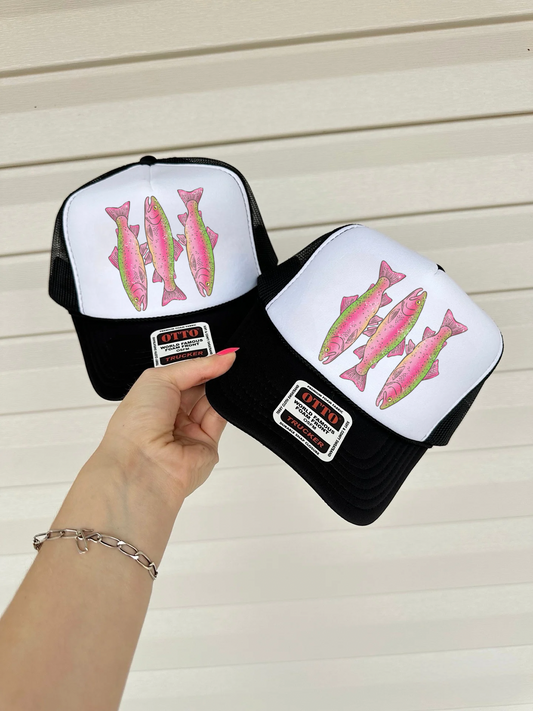 Cowgirl Trout Trucker Hat (Multiple Color Options)