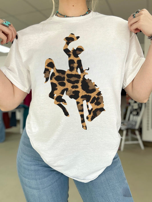 Leopard Cowboy TEE or CREWNECK