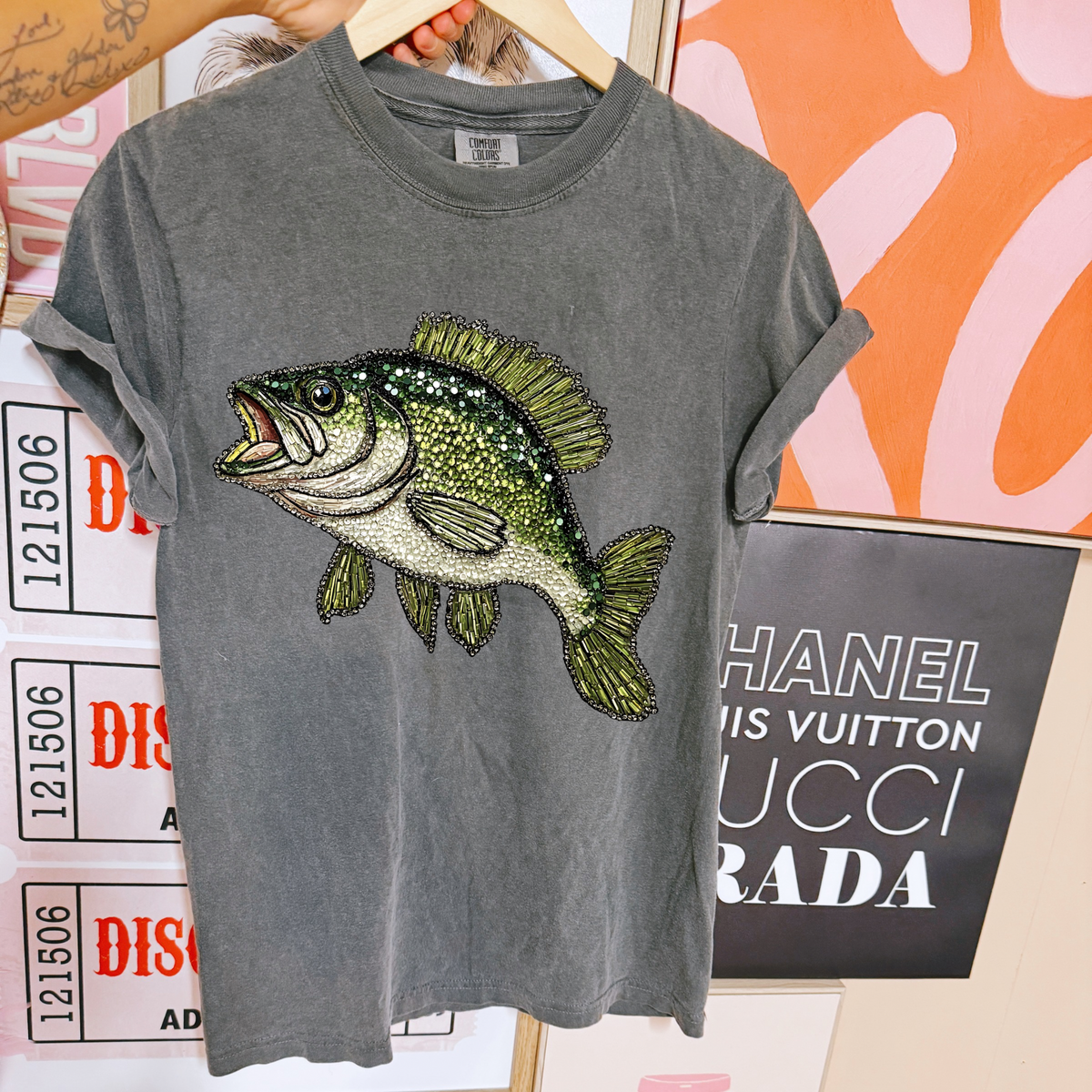 Faux Rhinestone Bass COMFORT COLORS TEE