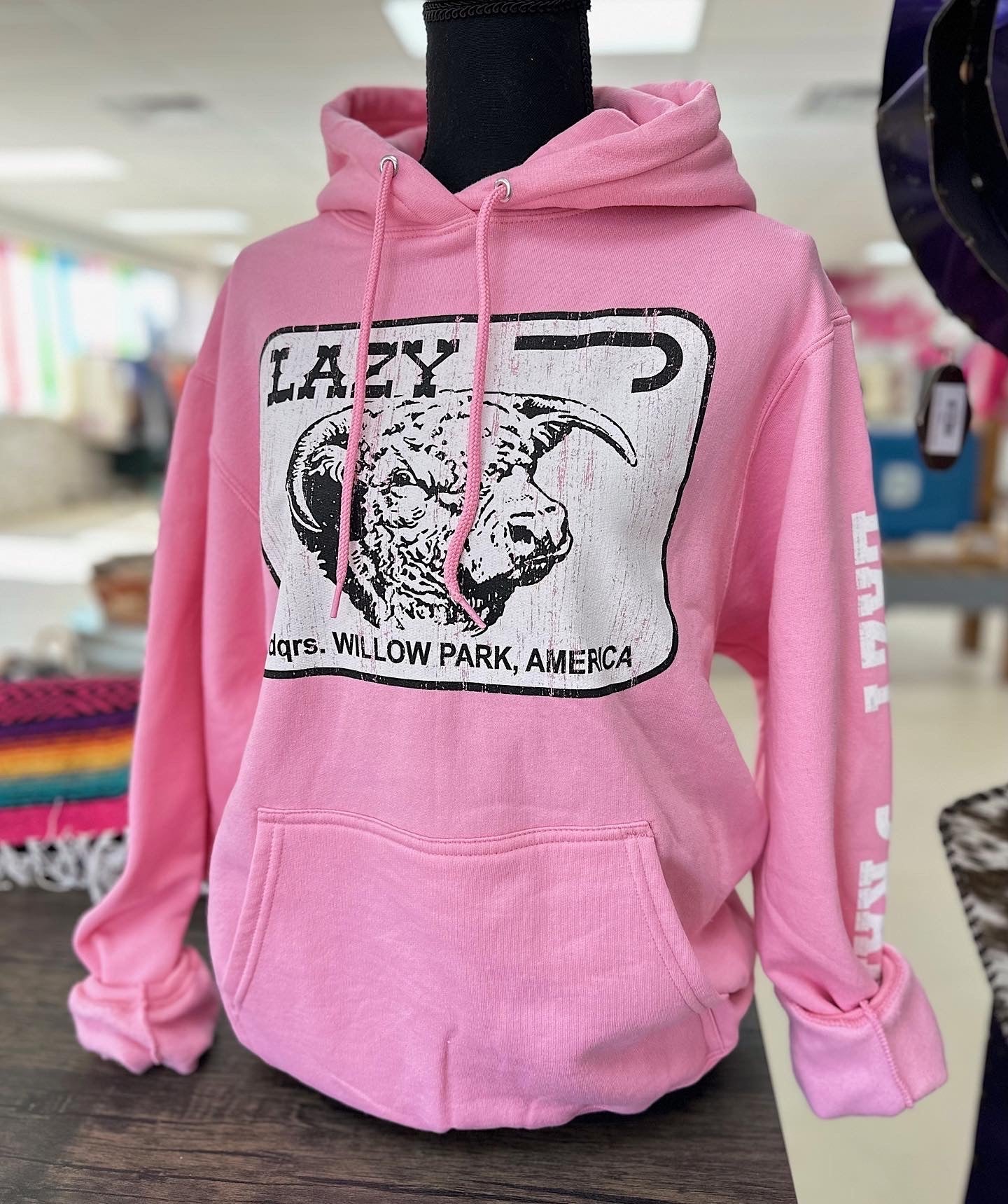 Pink Lazy J Hoodie
