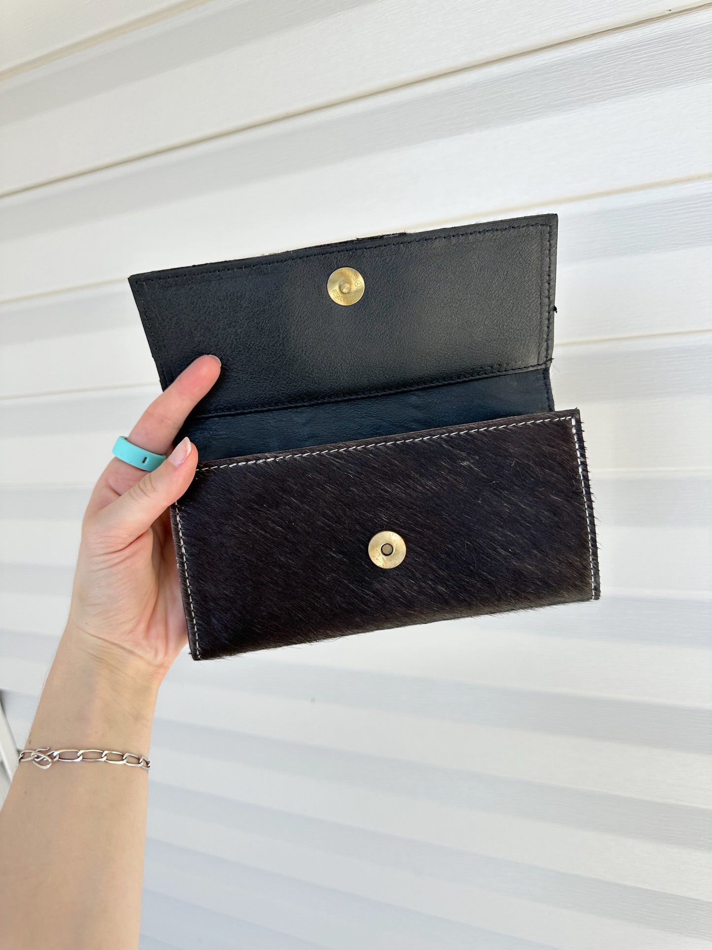 Cowhide & Boot Stitch Wallet