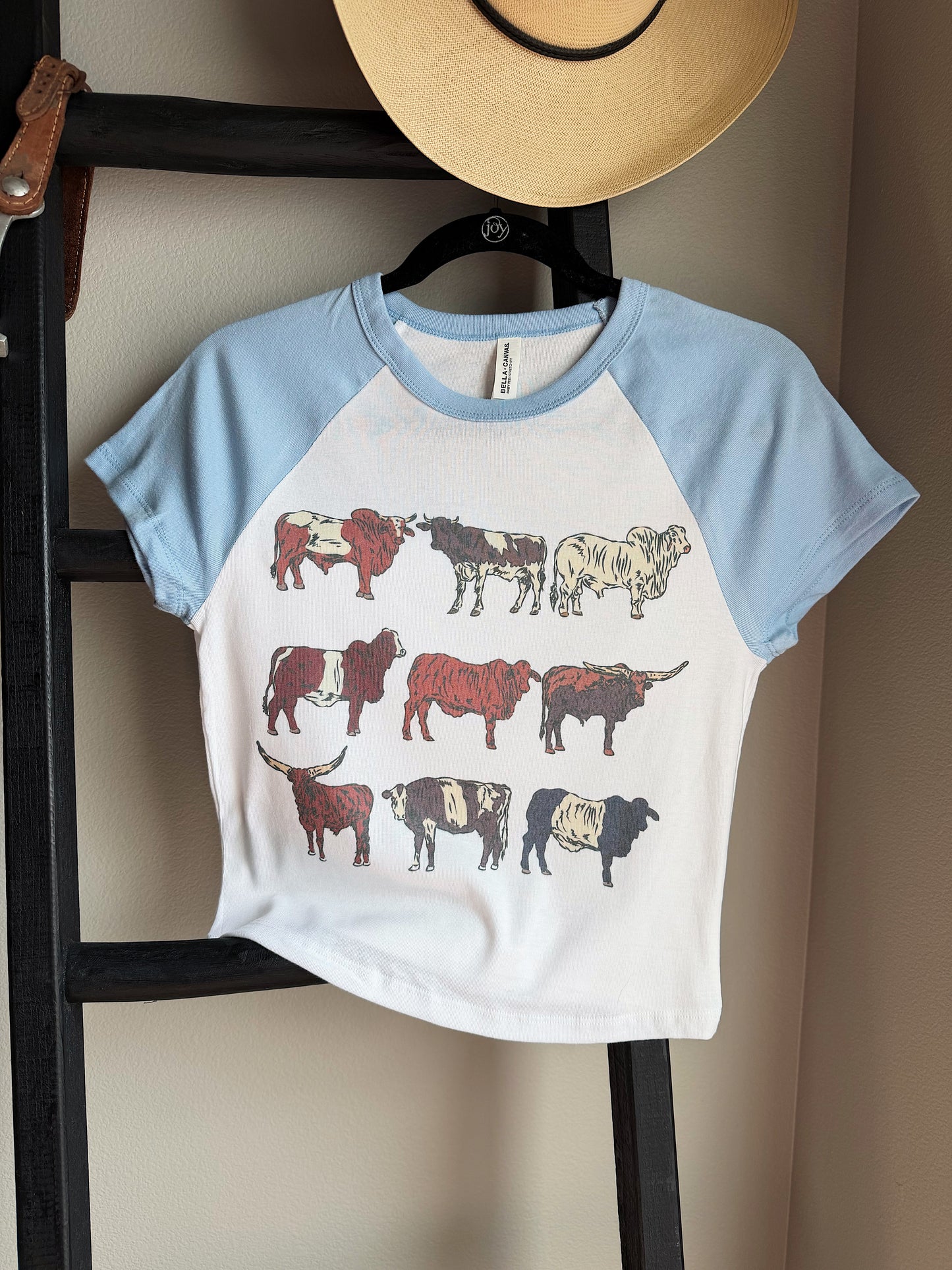 Cattle Collage Baby Tee