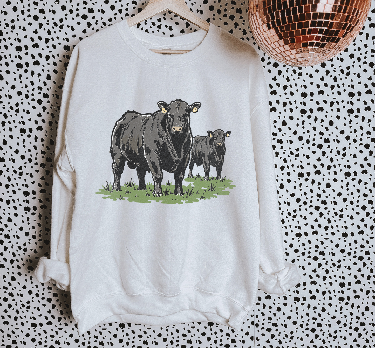 Angus Cow TEE or CREWNECK