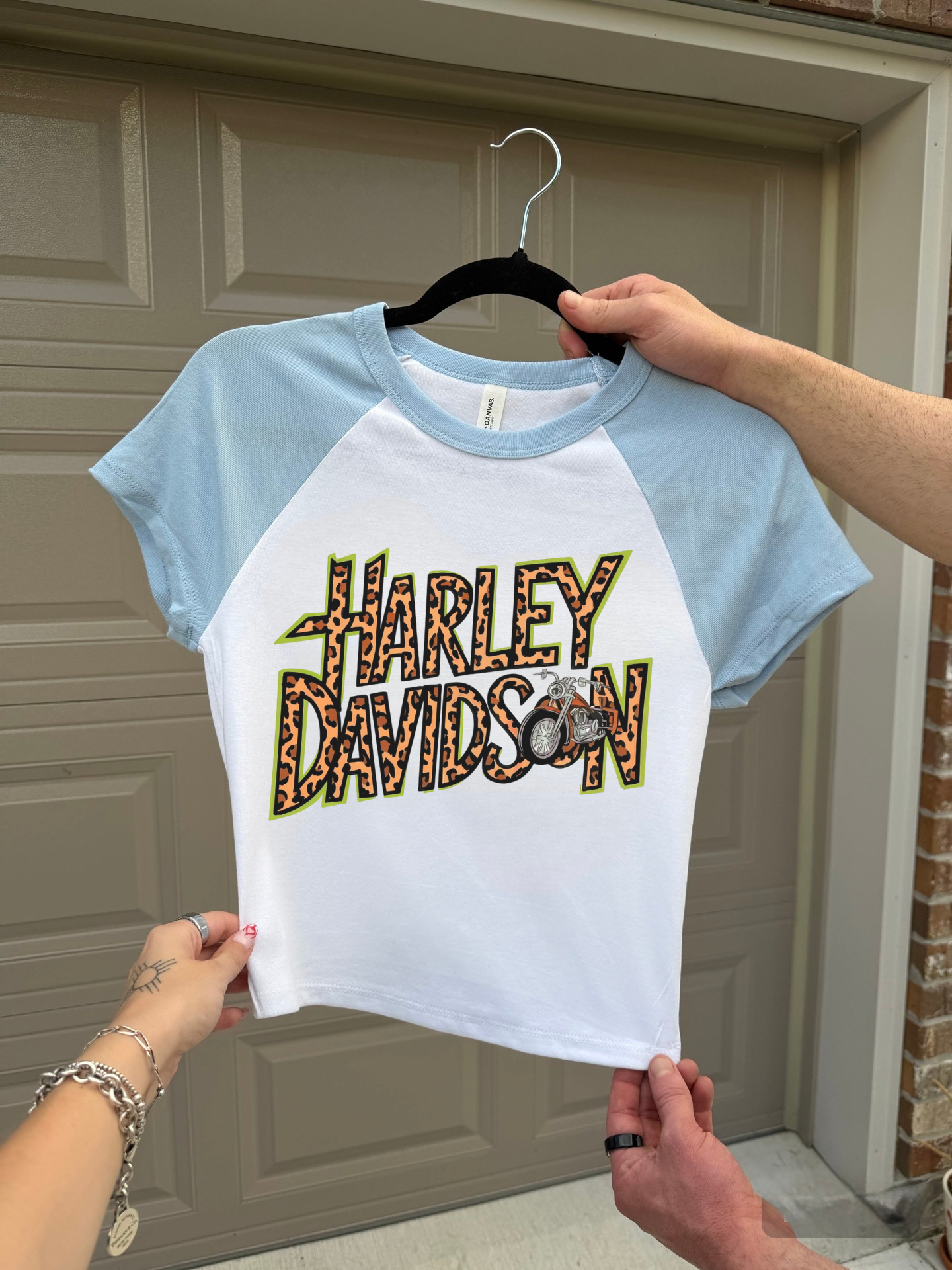 Leopard Harley Baby Tee