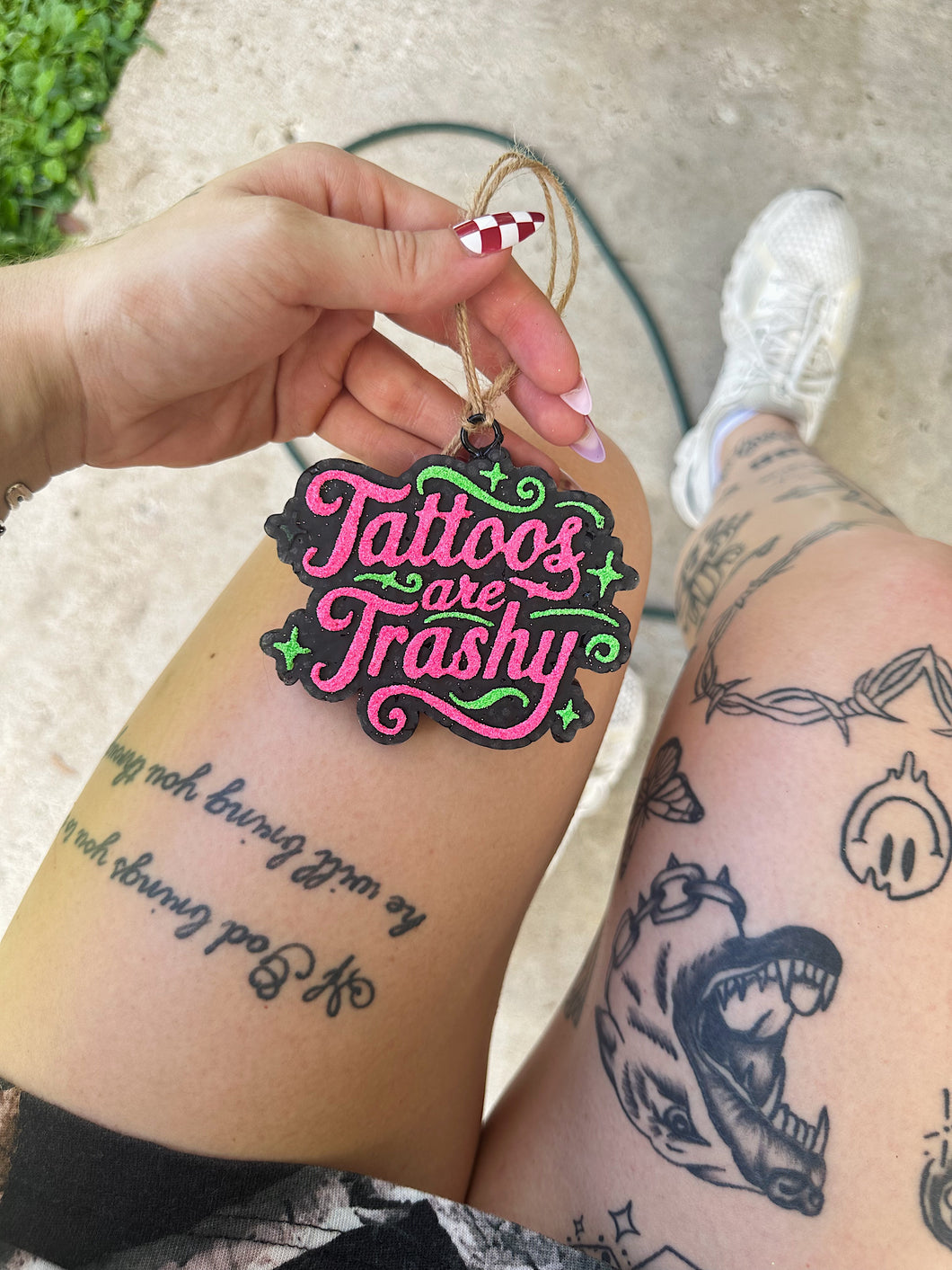 Tattoos Are Trashy Car Freshie