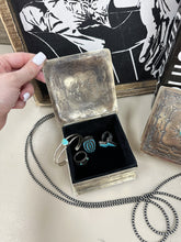 Load image into Gallery viewer, Square Trinket Box (Genuine Silver &amp; Turquoise)
