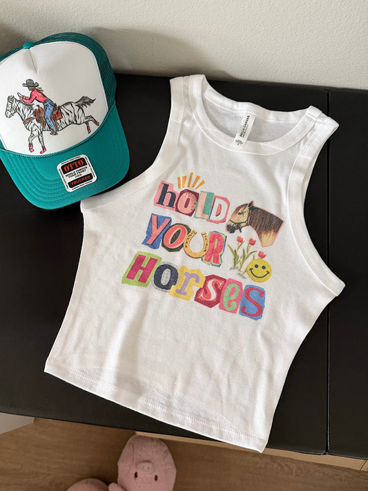 Hold Your Horses Cropped Tank