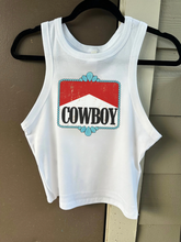 Load image into Gallery viewer, Cowboy Cropped Tank
