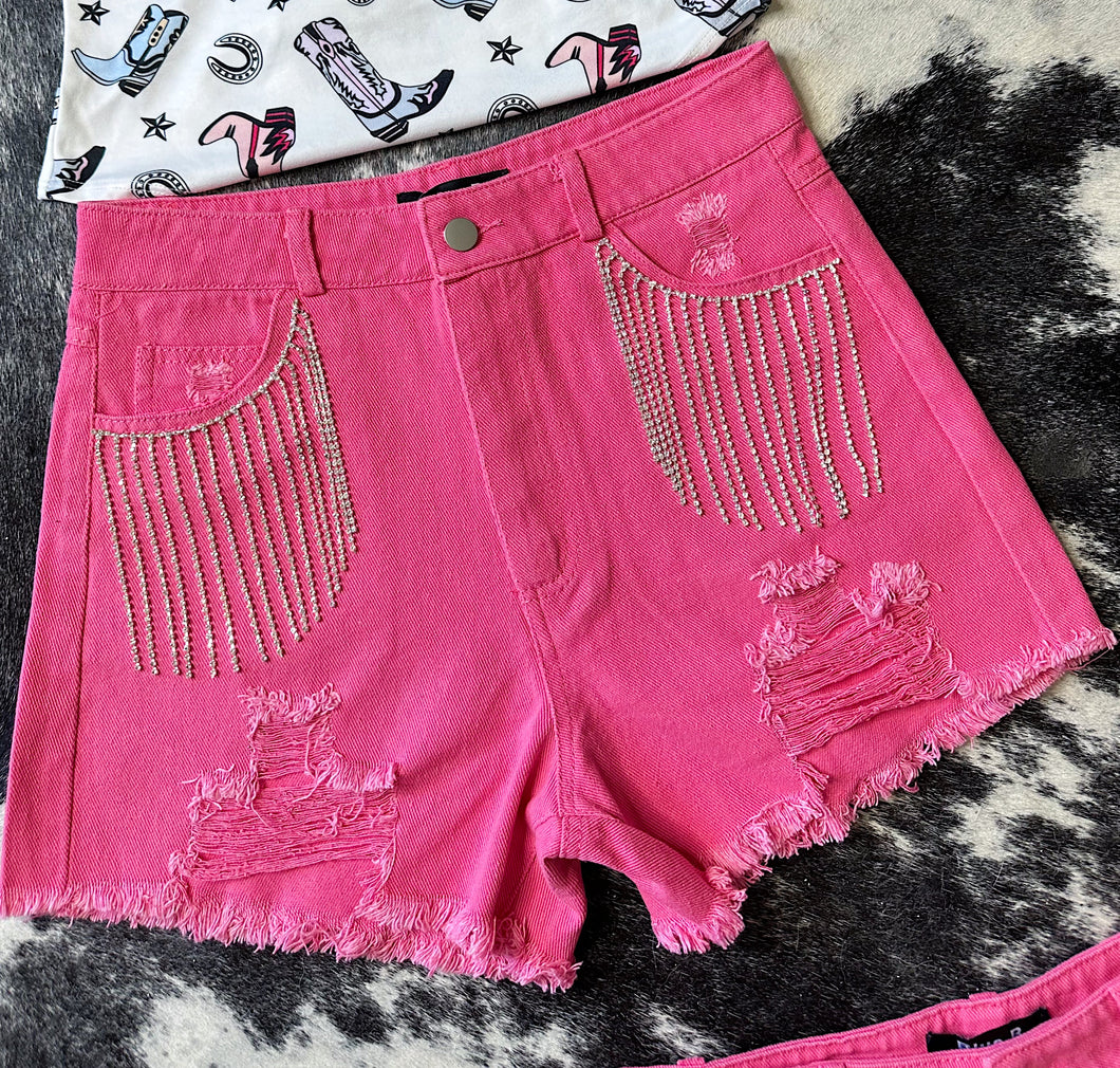 The Glam Shorts (Hot Pink)