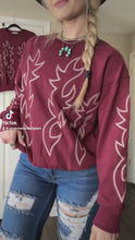 Load and play video in Gallery viewer, Boot Stitch Crew (Maroon)

