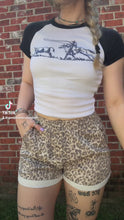 Load and play video in Gallery viewer, Leopard Cuffed Shorts

